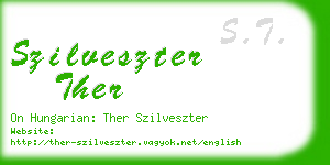 szilveszter ther business card